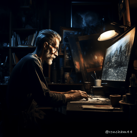 60_yr_old_artist_painting_on_a_computer