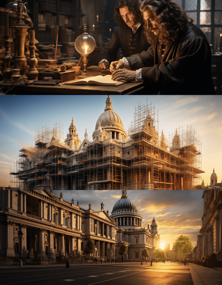 Christopher Wren, King Charles II - rebuilding St. Paul's Cathedral