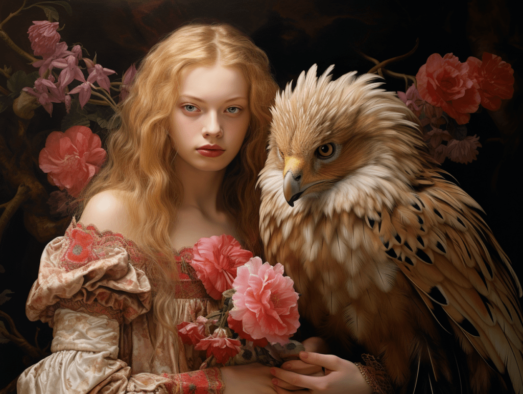 Renaissance Woman and Hawk