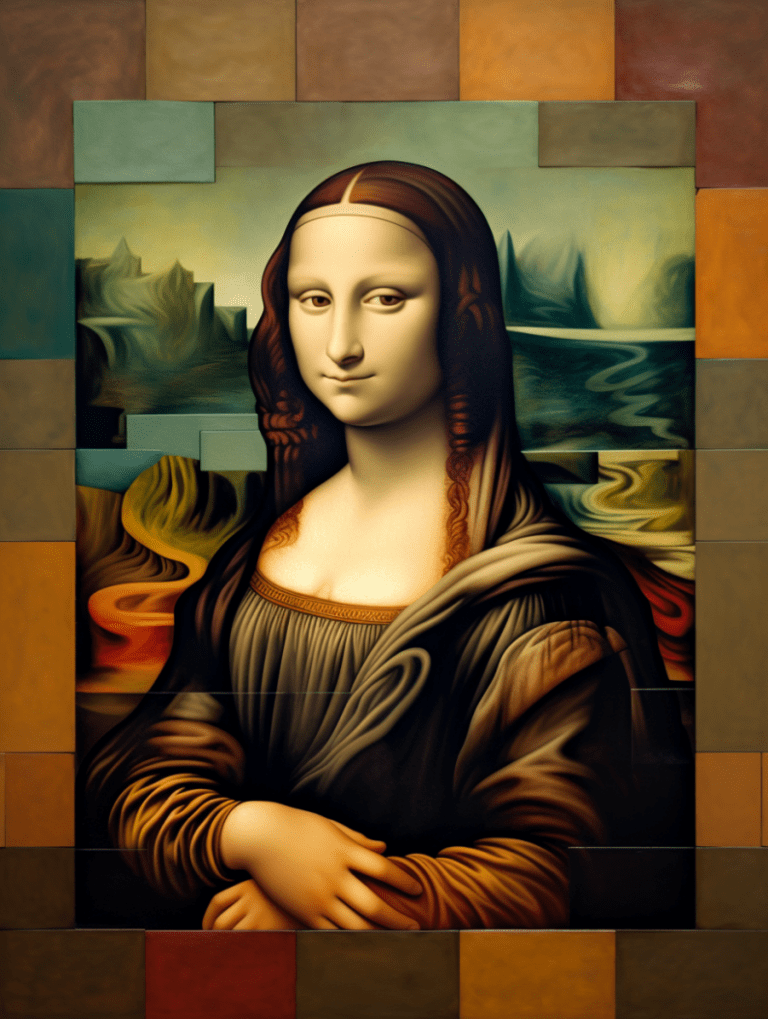 Ai generated image of the Mona Lisa