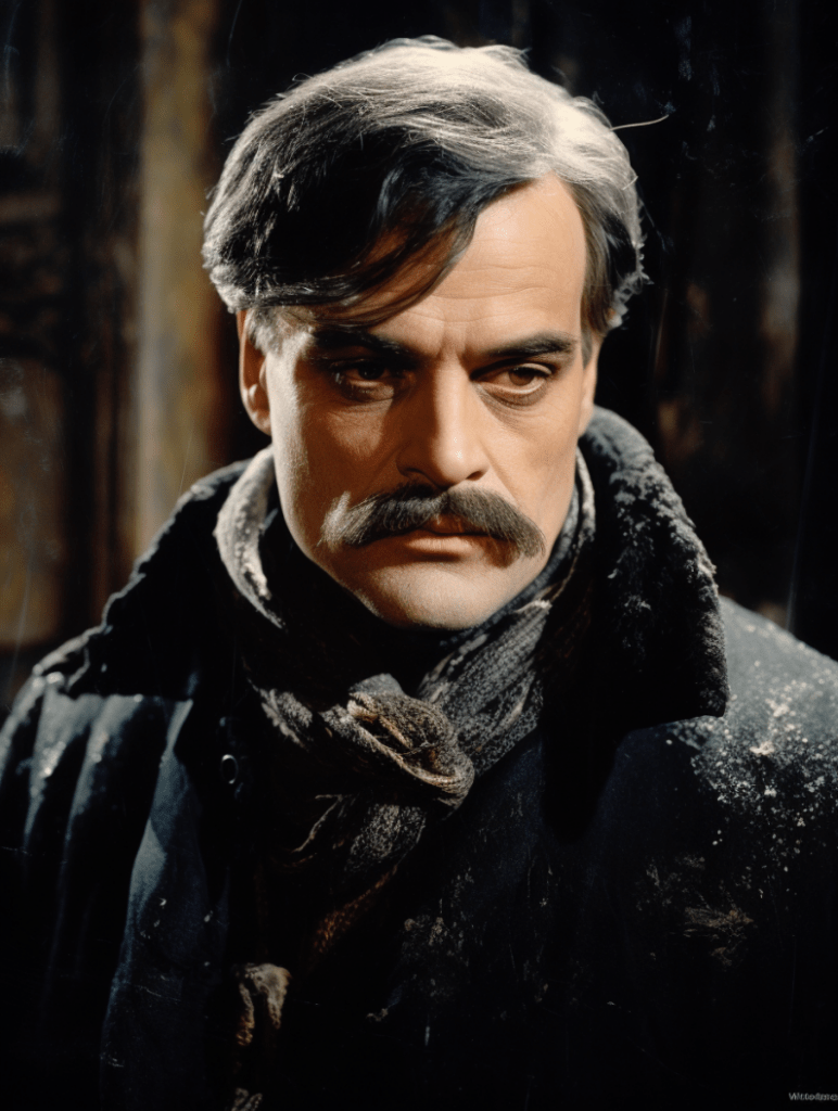 Ai generated image of Omar Sharif as Doctor Zhivago