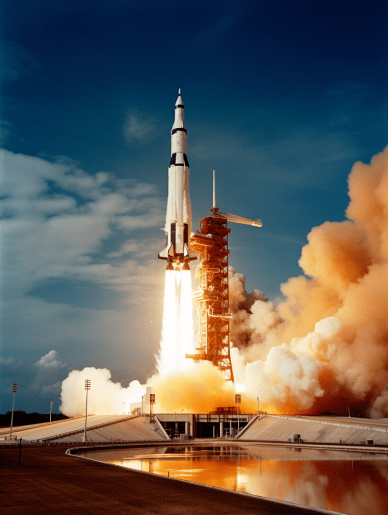 Ai generated image of the Gemini 7 launch