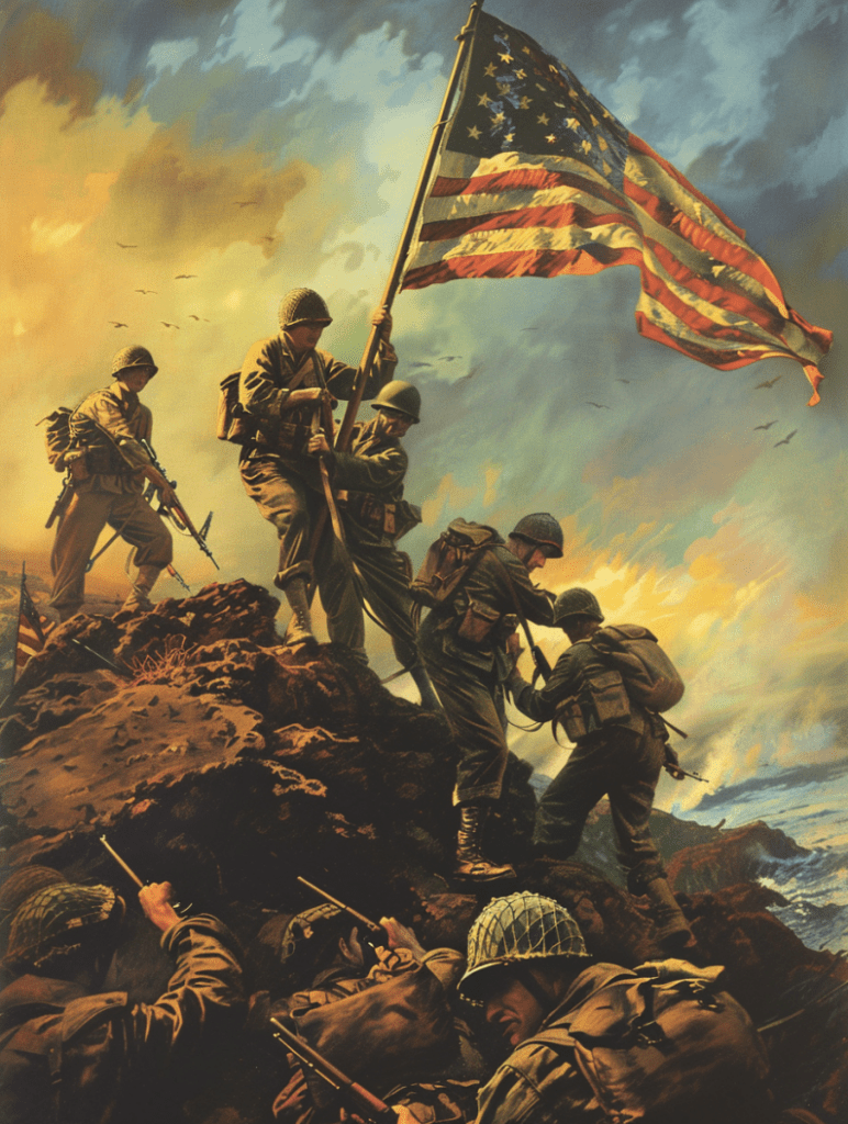 Ai - Soldiers Raising the Flag on Iwo Jima