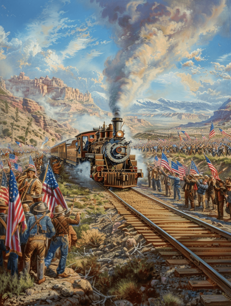 the completion of the first transcontinental railroad